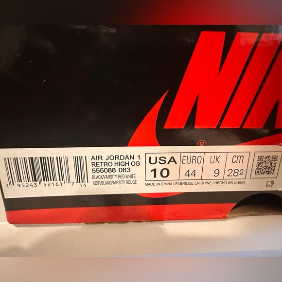 Air Jordan 1 Retro High OG Patent Bred Sz 10 - Picture 2 of 7